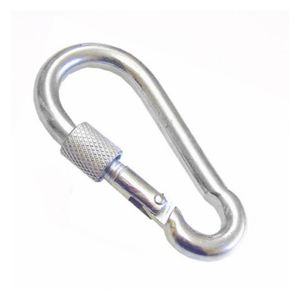 Gancho Mosquetón Arnés De Metal - 8cm Con Seguro