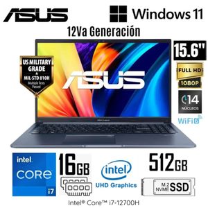 Laptop Asus VivaBook 15 X1502ZA-EJ2466W Intel Core i7-12700H 16GB RAM 512GB SSD 15.6" FHD Windows 11