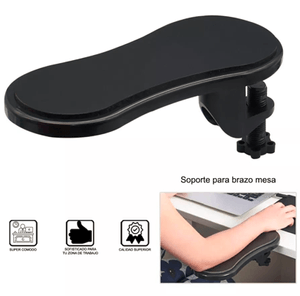 SOPORTE DE BRAZO PARA ESCRITORIO IDEAL PARA MUÑECA Y MANO EN MOUSE NEGRO PLAYPRO