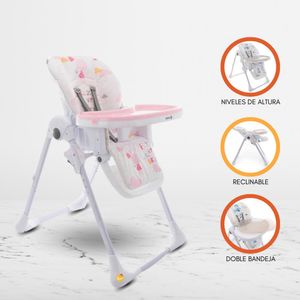 Silla de Comer Graduable para Bebé »FEED» Pink