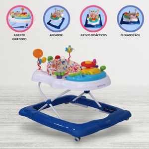 ANDADOR CON ASIENTO GIRATORIO «LESSI» Blue