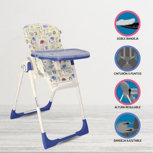 Silla de Comer Graduable NELLY BLUE