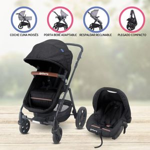 Coche Travel System para Bebé «CLOUD» Black