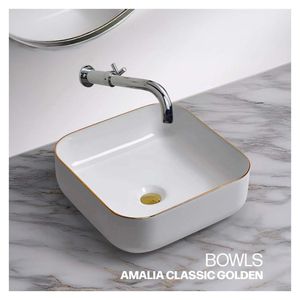Lavamanos Minimalista Amalia Clasic Golden - Stone
