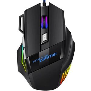 Mouse Gamer 7 Botones LED RGB Ergonómico USB Cable 140cm DPI Ajustable para PC y Laptop