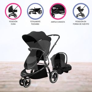Coche Moises con Accesorios «FERRO» Black