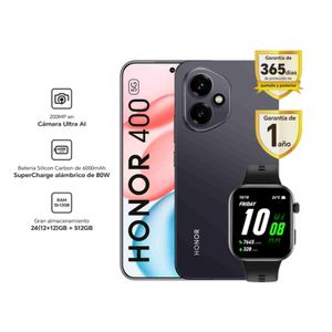 Celular Honor 400 12 512GB Mid Black + Watch 2i