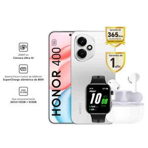 Celular Honor 400 12 512GB Meteor Silver + Watch 2i + Earbuds