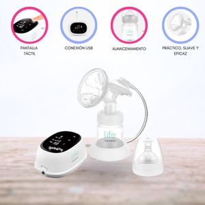 Extractor Eléctrico con mamadera «LATTE» Gris