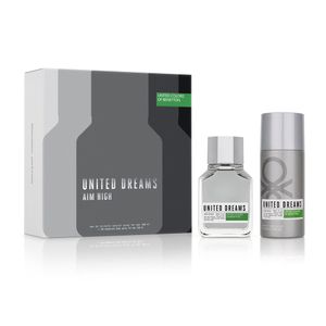Set Benetton Dreams Aim High Edt 100 Ml + DEO 150 Ml