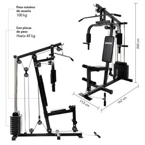 Home Gym Multifuncional Xtreme Force 45 kg con Poleas