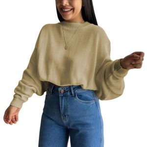 Sueter Mujer Hilo Cerada Mlarga 359G-25 Color Vainila