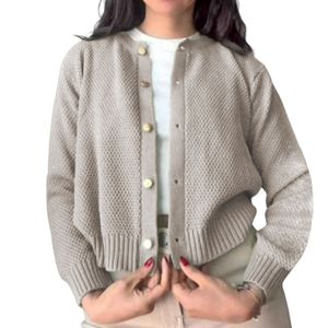 Chompa Mujer Hilo Botones Mlarga Melody 359G-24 Color Hueso