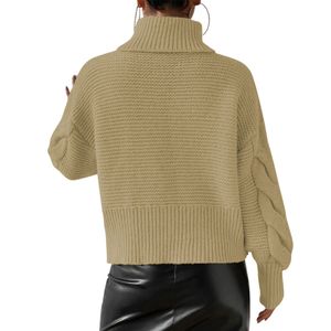Chompa Mujer Hilo Mlarga Jorge Chavez Trensa 359G-24 Color Vainila