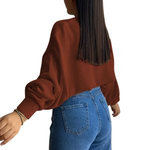 Sueter Mujer Hilo Cerada Mlarga 359G-25 Color Ladrillo