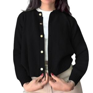 Chompa Mujer Hilo Botones Mlarga Melody 359G-24 Color Negro