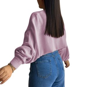 Sueter Mujer Hilo Cerada Mlarga 359G-25 Color Rosa Bebe