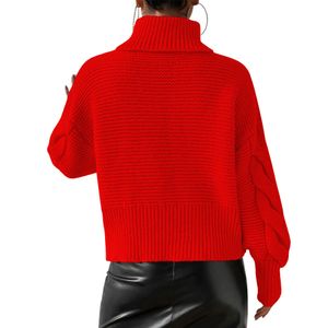 Chompa Mujer Hilo Mlarga Jorge Chavez Trensa 359G-24 Color Rojo