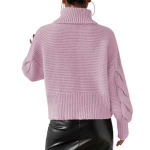 Chompa Mujer Hilo Mlarga Jorge Chavez Trensa 359G-24 Color Palo Rosa
