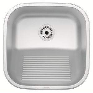 Lavadero Tramontina de empotrar en acero inoxidable Cepillado 25 L 40x40 cm