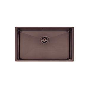 Lavadero Tramontina Design Collection Quadrum en acero inoxidable con Recubrimiento PVD Black 70x40 cm