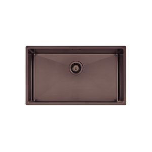 Lavadero Tramontina Design Collection Quadrum en acero inoxidable con Recubrimiento PVD Black 70x40 cm