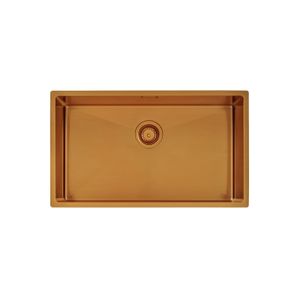 Lavadero Tramontina Design Collection Quadrum en acero inoxidable con Recubrimiento PVD Gold 70x40 cm