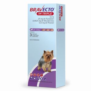 Antipulga Bravecto 1.27 - 2.5KG x 3 Tab Protección 111 Días