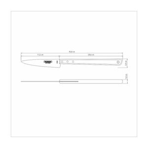 Cuchillo Trinchante Tramontina Churrasco con Lámina de Acero Inoxidable y Mango de Madera 7"