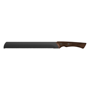 Cuchillo Dentado Tramontina Churrasco con Lámina de Acero Inoxidable Oscurecido y Mango de Madera 10"
