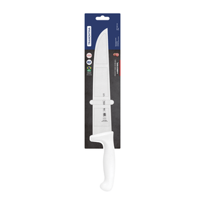 Cuchillo para Carne Tramontina Profesional con Lámina en Acero Inoxidable y Mango de Polipropileno Blanco 10"