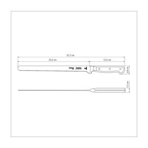 Cuchillo para Fiambres Tramontina Century con Lámina de Acero Inoxidable y Mango de Policarbonato y Fibra de Vidrio 10"