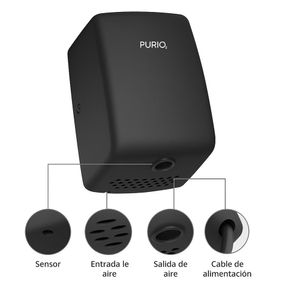 Secador de manos PURIO Cube Mini Compacto color Negro