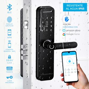 Cerradura Digital Inteligente WIFI Resistente al Agua MASTER IP55 Color Negro