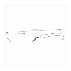 Sartén Tramontina Profesional en Aluminio con Revestimiento Interno con Antiadherente Starflon Premium y Acabado Externo Lijado 24 cm 1,3 L