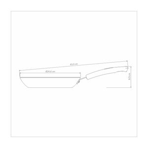Sartén Tramontina Sicília en Aluminio con Revestimiento Interno y Externo en Antiadherente Starflon Excellent Avellana 24 cm 1,2 L