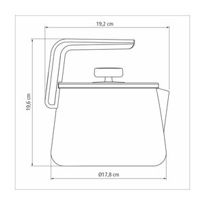 Tetera Tramontina en Aluminio con Revestimiento Interno y Externo Starflon Max Off-white 2,3 L