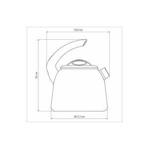 Tetera Tramontina en Aluminio con Revestimiento Interno y Externo Starflon Max Grafito 2,2 L