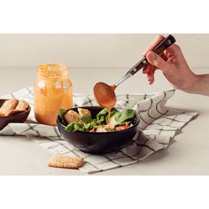 Cuchara Salsa Tramontina con Lámina de Acero Inoxidable y Mango en Madera Tratada Polywood Rojo