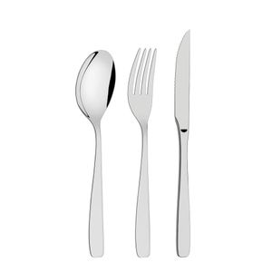 Juego de cubiertos de 24 piezas Tramontina Cosmos de acero inoxidable con cuchillos para asado