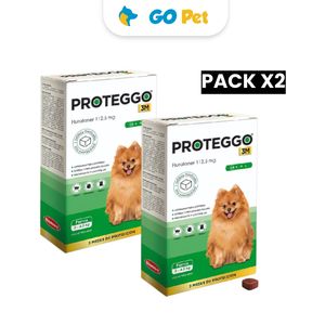Pack x2 Antipulgas para Perros Proteggo 3M de 2 a 4.5 Kg x 1 Tableta