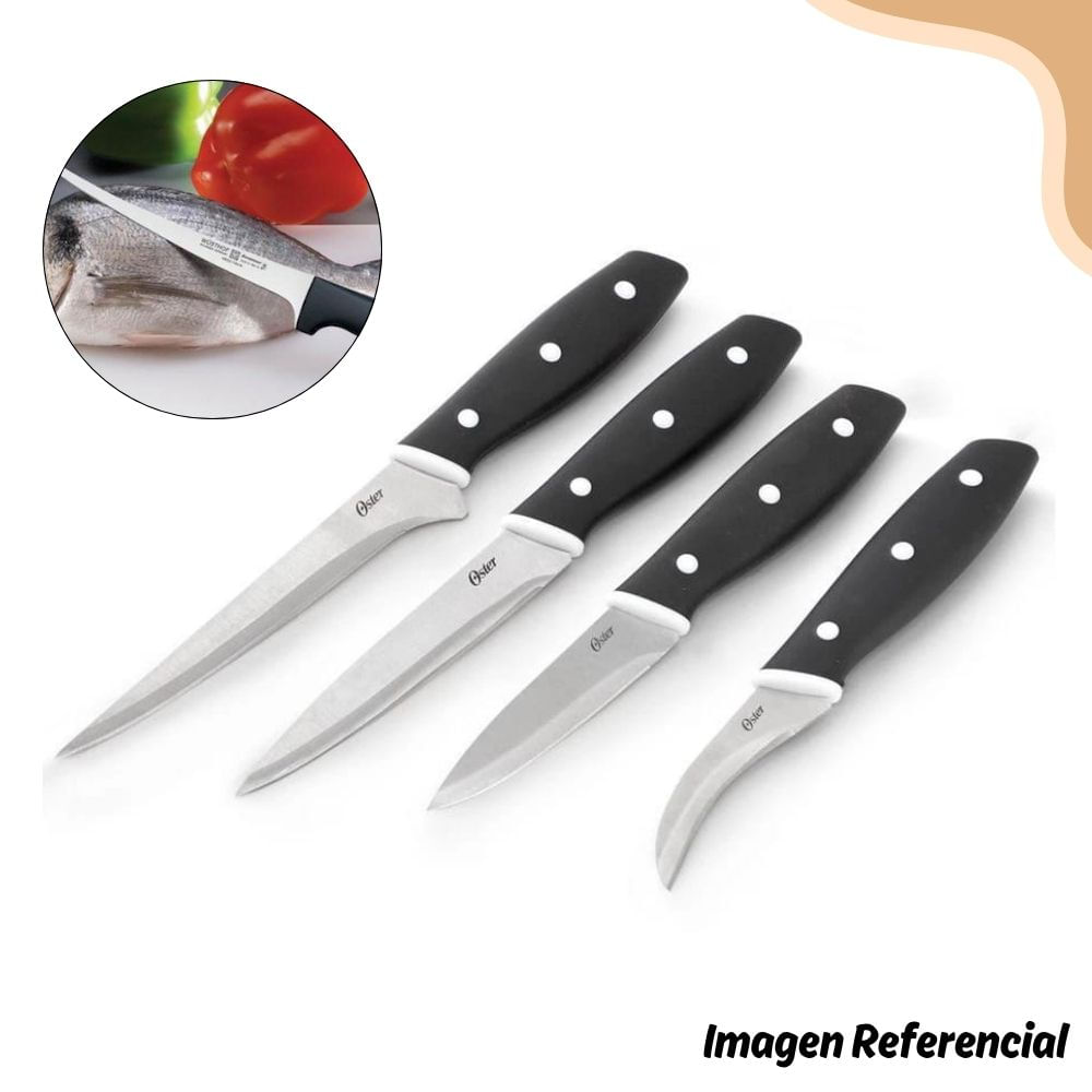 Set de Cuchillos Collister Oster de 15 piezas - Blanco - Real Plaza