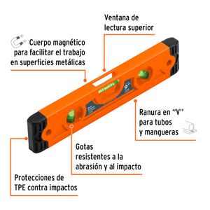 Nivel Torpedo 9" Magnético Truper 11223