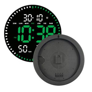 Reloj Digital LED de Pared Control Remoto Temperatura Alarma JH-2860 Verde