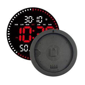 Reloj Digital LED de Pared Control Remoto Temperatura Alarma JH-2860 Rojo