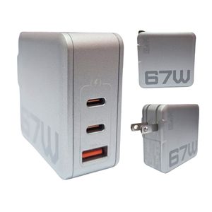 Cubo Cargador Bossney BS-E6054 de 67W con 2 Salidas USB Tipo C