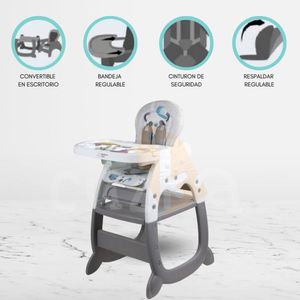 Silla de Comer Escritorio 3 en 1 «MICHO» gray
