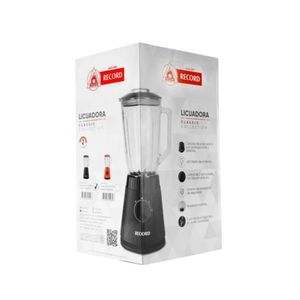 Licuadora Record 2 Volcidades Negro 600w Rec-BL822NE