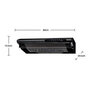 INDURAMA CAMPANA EXTRACTORA DE 60 CM 3 VELOCIDADES CEI-602NE NEGRO