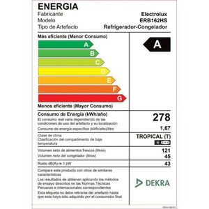 Refrigerador Electrolux Frost Bottom Freezer 166L ERB162HS